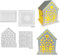 Silikonform Haus, Silikonformen Gießformen Gips Zum Basteln Häuser, 3d Silikonform Herz Kerzenhalter, Silikon Gießform Geschenke für Weihnachten (Haus-Herz)