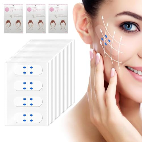 ZOPJUMA 120 Stück Facelifting Aufkleber, Tape,Lift,Face Sticker,Unsichtbare Dünne, Klebeband,Makeup Werkzeuge für Doppelkinn V Gesicht