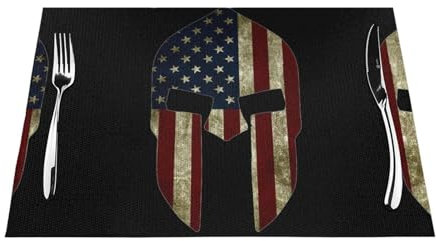 Gewebtes Tischset mit USA-Flagge, rechteckig, gewebt, erhältlich in Küchen und Restaurants