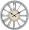 DIYZON Vintage Wanduhr 30 cm im Klassischen Stil, Römischen Ziffern, Moderne Uhr, Batteriebetrieben für Zuhause Geräuschlose, Nicht Tickende Uhren für Wohnzimmer Schlafzimmer Küchenwanduhr (Grau)