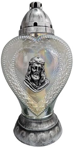 Lampe funéraire, lanterne funéraire, bijou funéraire, bougie funéraire, Jésus 1