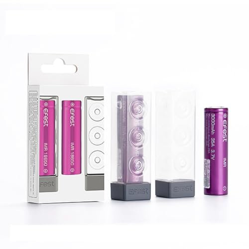EFEST 3000 Rechargeable Battery, 35A Robust Output, Extended Capacity, Versatile Compatibility, Highly Stable, with Protective Plastic Case, for Vaping Mods and Electronics, No Nicotine (Pack of 2)