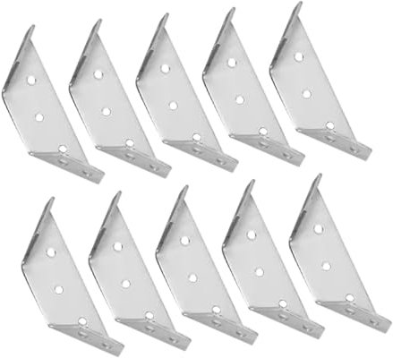 HOMSFOU 15 Sets Winkel Code Halterung Schraubhaken Wasserhahn Schlüsselbrett Schlüsselhalter für Wand Abnehmbare Korb Eckstrebe Schlüsselhaken für Wand S Haken zum Aufhängen Gerüst Rechts Silber