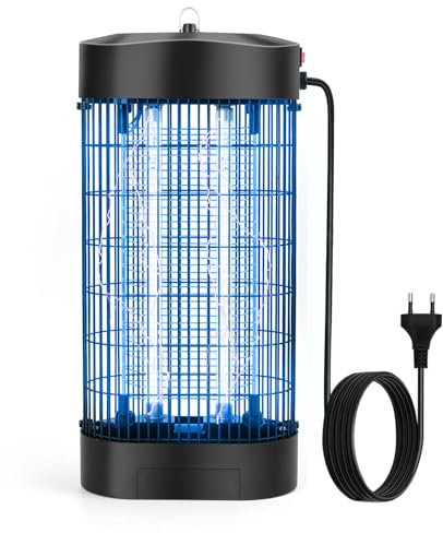 UIOK Lampara Antimosquitos, Mata Mosquitos Electrico 18W Antimosquitos Electrico con LED, UV Lampara Mata Mosquitos Silenciosa Aparato Mosquitos Electrico para Interior, Cocina, Dormitorio