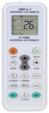 Control Remoto Universal for Aire Acondicionado, Pantalla LCD, 1000 en 1, for Mitsubishi, Toshiba, Fujitsu y Daewoo.