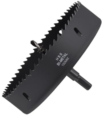 METALLIXITY Bi-Metal Hole Saw 6152mm M42 HSS for Hard Steel Black | Circular Head Hole Cutter with Center Drill Bit for Stainless Steel Sheet