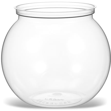 Apojgitn Mini Plastic Fish Bowl, 27 oz Decorative Fish Bowls Unbreakable Plastic Betta Fishes Tank Clear Round Desktop Vases Bowls for Home Decor, Centerpiece Vases, Candy, Party Favors