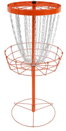 Tragbarer Discgolf Korb Disc Golf Target Höhe 132cm, 24 Robusten Ketten für Disc Golf Scheiben Training