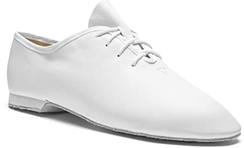 Rumpf Schuhe Jazz Basic I 1260 Tanzschuhe aus Leder, Jazz Swing Ballett Lindy Hop SG Sport Fitness Yoga Pro, Weiß - weiß - Größe: EU 40