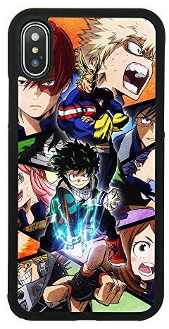 My Hero Academia Anime Manga Comic Theme Case for iPhone 7 Plus/8 Plus (5.5 Inch) Comic TPU Silicone Gel Edge + PC Bumper Case Skin Protective Printed Phone Full Protection Cover