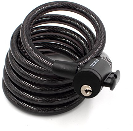 Edge Wired Fahrradschloss 180cm/12mm Kabelschloss Sicherheitsstufe Sehr Hoch Fahrradschloß mit Halterung Fahrrad Schloss für Fahrrad Tricycle Scooter