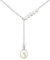 Nagel Jewellery Anhänger Perle mit Kette | raffinierte Größenverstellung | Süßwasserperle an Silberkette 40 + 5 cm | 925 Sterling Silber