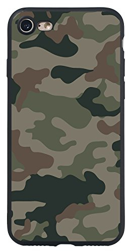 Everainy Kompatibel für iPhone 7/iPhone 8 Hülle Silikon Bumper Gummi Case Cover Hüllen Handyhülle Stoßfest TPU Stoßstange Schwarz Schutzhülle (Camouflage)
