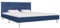 vidaXL Giroletto con Luci LED Imbottito Classico Elegante Telaio Letto Struttura in Metallo e Legno Gambe in Ferro Blu in Tessuto 180x200 cm