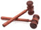 AUEAR, 4 Stück Holz Richter Hammer Mini Richter Hammer Richter Auktion Verkauf Holz Hammer Urteil Hammer Prop für Cosplay Party Richter Kostüm Zubehör (Hellbraun)