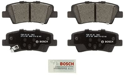 BOSCH BC1813 QuietCast Premium Ceramic Disc Brake Pad Set - Compatible with Select Hyundai Accent, Elantra, Elantra GT, Ioniq, Sonata, Veloster, Venue; Kia Forte, Niro, Optima, Rio, Rondo, Soul; REAR
