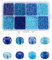 Craftdady Lot de 12 500 perles de rocaille en verre 12/0 de 2 mm - Petites perles poney de couleurs mélangées pour la fabrication de bijoux - Bleu