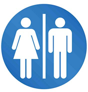 Toilet Facility Sign A4 Self-Adhesive Vinyl Sticker Label | 3 Sheets | Waterproof | Health & Safety | Sticky Back | For Commercial, Office, Retail & Outdoor Use