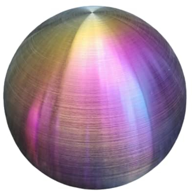 Jürgen Bocker Garten-Ambiente Dekokugel aus Edelstahl 30 cm Edelstahl Rainbow matt gebürstet Dekorationskugel Edelstahlkugel