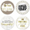 Interluxe LED Untersetzer RUND 4er Set - Motivation - Vier leuchtende Design Untersetzer als Tischdeko, Geschenkidee, Party