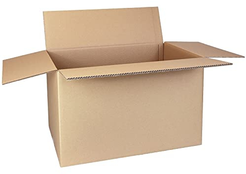 smiley pack Karton 600 x 400 x 400 mm 2-wellig Faltkarton Paket Pappkiste stabil belastbar Versandkarton 60 x 40 x 40 cm Karton Faltkarton Versandschachtel stabil DHL, DPD, GLS, Hermes, UPS (10)