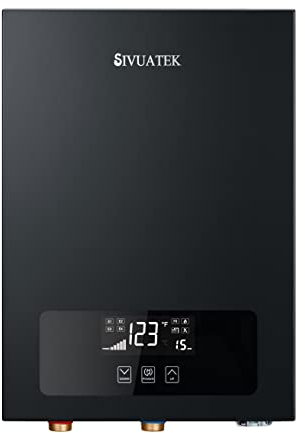 Electric Tankless Water Heater, SIVUATEK on Demand Water Heater Electric Smart Control Point of Use Water Heater Instant 14kW 240V for Shower V7B-140B
