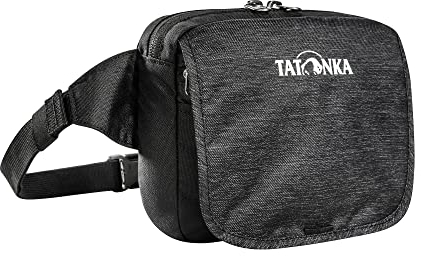 Tatonka Bauchtasche Travel Organizer - Hüfttasche mit großem RV-Hauptfach und Flacher Reißverschlusstasche auf der Rückseite - Off Black