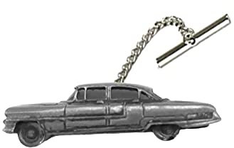 Krawattennadel mit Kette und Zinn-Effekt, 1950er-Jahre, US-amerikanisches Auto-Design, mit Kette