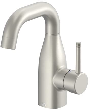 Lenz Badarmatur POLA in Edelstahloptik – hochwertige und markante Waschtischarmatur mit Wassersparkfunktion – schnelle Montage und einfache Reinigung – 46070811