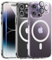TAURI für iPhone 14 Pro Max Hülle 6,7 mit Panzer Schutz Glas Folie und Kameraschutz, Kompatibel mit MagSafe, [Anti-Vergilbung] Stoßfest Magnetisch Handyhülle - Durchsichtig