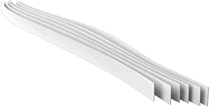 Brandalo® veganes Leder - waschbares Papier - 6 Streifen 3x100cm bei 0,55mm Dicke - Waschpapier - Lederpapier - handmade label gestalten - DIY zum nähen, basteln, plotten, bedrucken uvm. - Weiß