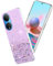 Yarxiawin Coque pour Honor X7 Transparente Paillettes, Bling Glitter pour Honor X7 Étui Silicone Souple Rose Housse Doux Case Mince (Violet)