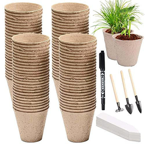 delr Vasi per Piante | Kit di vasi per piantine di Erbe aromatiche ecologici - Contenitore per Piante da Fiore in Vaso di partenza per Semi per piantine di Piante grasse