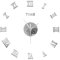 3D DIY Groß Wanduhr Modern,40-50cm Stumm Spiegel Aufkleber Römische Ziffern Ohne Tickgeräusche Uhr aus Acryl Wanddekoration für Zuhause Büro Wohnzimmer Schlafzimmer Küche Büro und Hotel,Silber