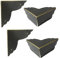 Zorveiio Lot de 4 protections d'angle en métal noir, 7,6 x 7,6 cm, protections d'angle décoratives en métal, protection de bord antique avec vis de montage