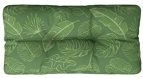 vidaXL Palettenkissen Blattmuster 70x40x12 cm Stoff