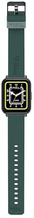 Breil, Smartwatch SBT-2, con Doppio Cinturino Intercambiabile in Silicone Verde con Pattern Breil Tribe e in Maglia Mesh Silver, Cassa Nera, Connettività Bluetooth, Chiusura ad Ardiglione