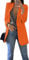 YMING Femmes Blazers Manches Longues Ouvert Devant Bureau Veste Costume De Travail Grande Taille Orange M