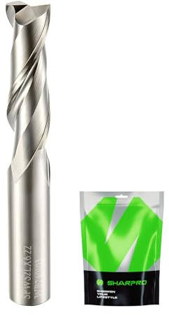 SHARPRO 1/4 Spiral Upcut Router Bit, CNC Router Bits, Up Cut Spiral Router Bits 1 4 Shank,Solid Carbide Router Bits, CNC Upcut Bit, Ideal for Wood Inlay, Plunge Plastic