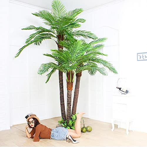 Palmen-Dekor, Tropische Palme, künstlicher Pflanzenbaum mit Standstamm, künstliche Palme für den Garten, künstliche Palmen für den Außenbereich, 2 m + 1,8 m + 1,5 m Dekoration Made in China