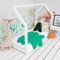 Hausbett 140x200 Weiß - Bell - Kinderbett mit Lattenrost - Stabiles Bett für Kinderzimmer - Gemütlich Kinderbett Mädchen - Solid Kinderbett Haus