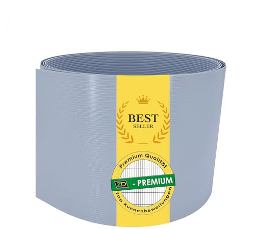 Zaundirekt Sichtschutzstreifen PP Polypropylen (Stärke 1mm) anthrazit RAL 7016 Sichtschutz für Gittermattenzäune (10, fenstergrau)