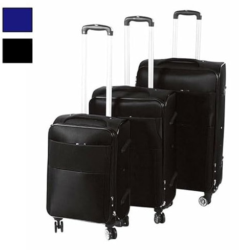 Reisekoffer Weichgepäck 3-er Set schwarz