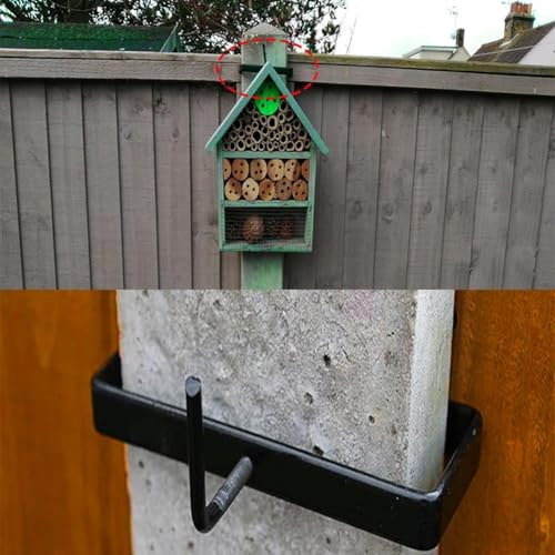 Concrete Post Clips, Clinch-It 4 Concrete Fence-Post Brackets With L-shaped Stud, Adjustable Deck Post Anchor Base Bracket
