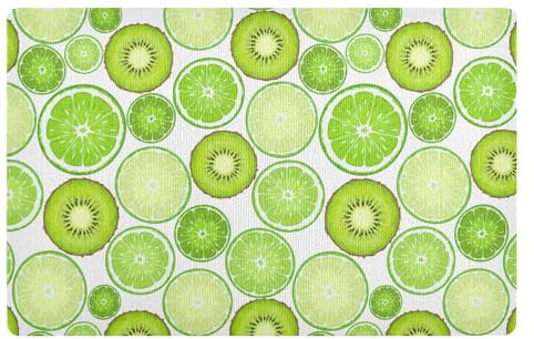Green Lime Door Mat 32x20in Non-Slip Rubber Backing Door Mat Indoor Outdoor Ultra Thin Entry Mat for Front Back Door and Entryway