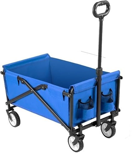 Chariot utilitaire de jardin pliable robuste pour le shopping, le camping et le jardinage