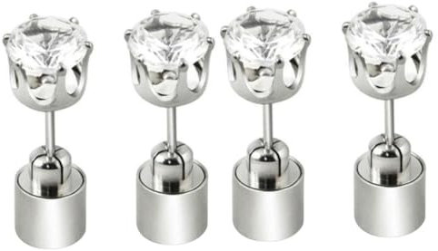 ROMISBABA 2 Paar Party-led-ohrstecker Neuheit Strass-ohrringe Ohrringe Aus Sterlingsilber Blinkende Ohrringe Leuchtende Ohrstecker Glitzer Ohrringe Zucht Led-ohrringe Zum Leuchten Bringen