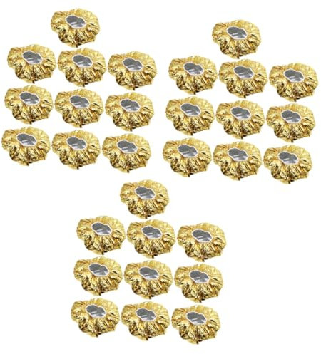 IWOWHERO 30stücke Aluminiumfolie Haarbehandlungskappen Hitzeschutz Haarstyling Für Zuhause Und Salon Elastische Färbekappen Für Haarpflege Und Make-up