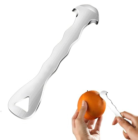 Mrltau 304 Edelstahl Zitronenschäler, Ergonomisch Orangenschäler, Sicher Apfelsinenschäler, Einfach Schälen Orange Peeler Tools, Obst Schalenentferner, Grapefruit-Lemons Schneider