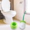 Toilet Brush Holder Set Cherry Shape for Bathroom Stainless Steel 1 Toilet Brush and Canister for House Use Green/deep Red (Green)